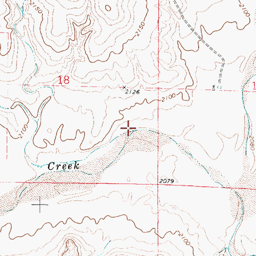 Topographic Map of Sand Creek, KS