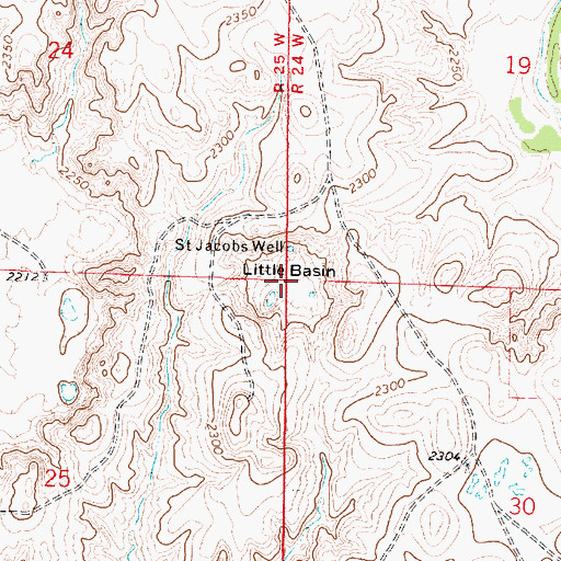 Topographic Map of Little Basin, KS
