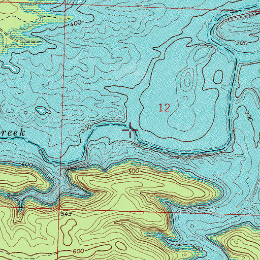 Topographic Map of Brushy Creek, AR