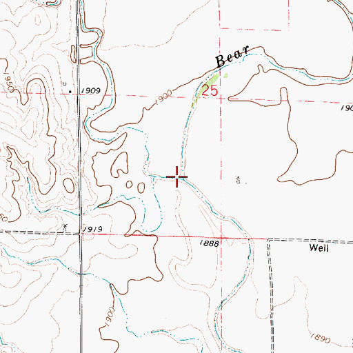 Topographic Map of Redhole Creek, KS