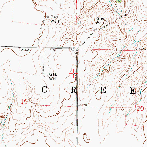 Topographic Map of Township of Sand Creek, KS