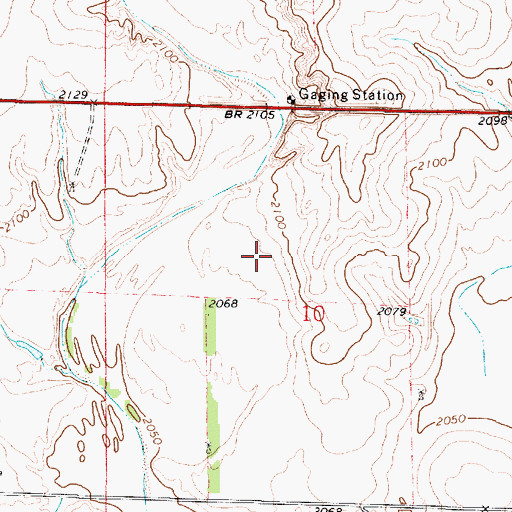 Topographic Map of Blue Hole, KS