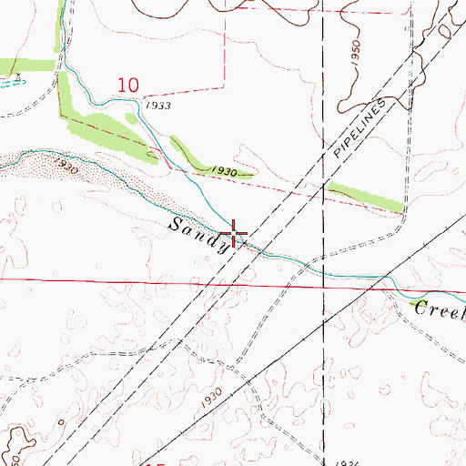 Topographic Map of Antelope Creek, KS