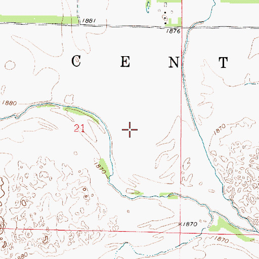Topographic Map of Keiger Creek, KS