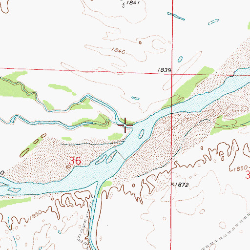 Topographic Map of Big Sandy Creek, KS