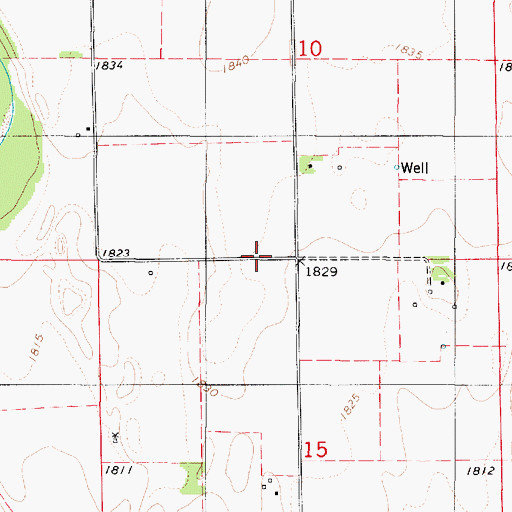 Topographic Map of Township of Protection, KS