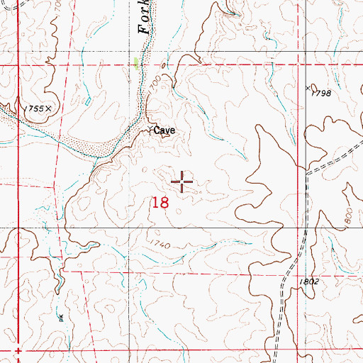Topographic Map of Sheele Creek, KS