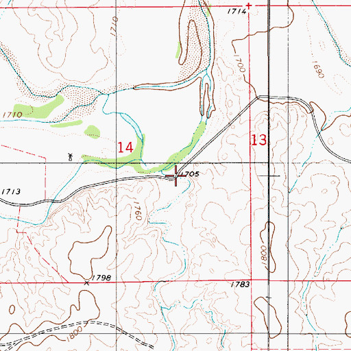 Topographic Map of Cristy Canyon, KS