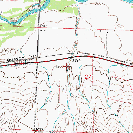 Topographic Map of Colter Canyon, NE