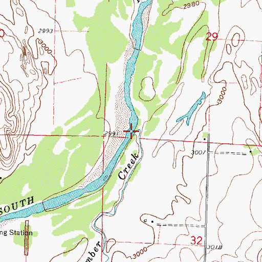 Topographic Map of Big Timber Creek, NE