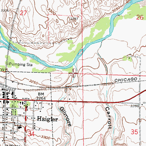 Topographic Map of Gilmore Canyon, NE