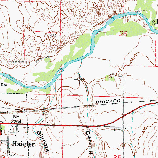 Topographic Map of Carroll Canyon, NE