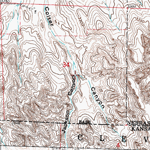 Topographic Map of Jackson Canyon, NE