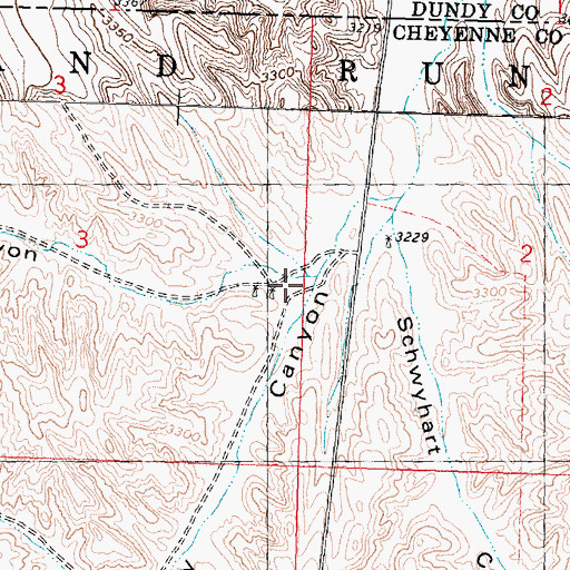 Topographic Map of White Canyon, KS