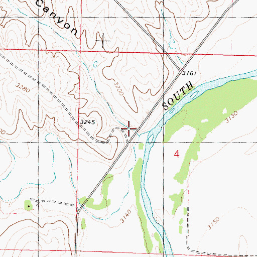 Topographic Map of Hells Canyon, KS