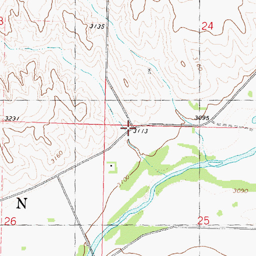 Topographic Map of Heinzelman Canyon, KS