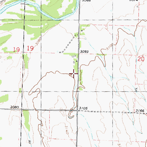 Topographic Map of Devils Canyon, KS