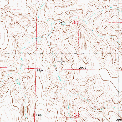 Topographic Map of Township of Herl, KS