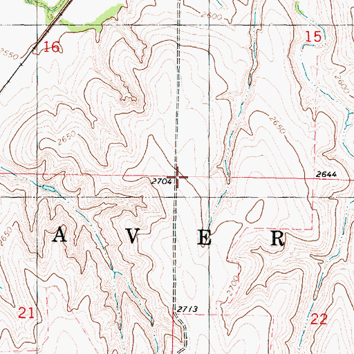 Topographic Map of Township of Beaver, KS