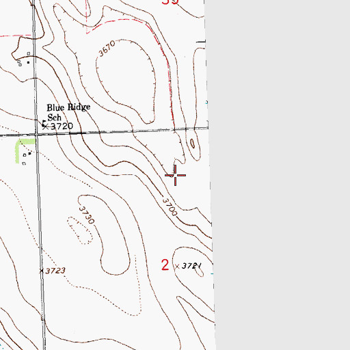 Topographic Map of Clough Valley, KS
