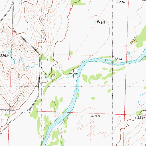 Topographic Map of Spring Creek, KS