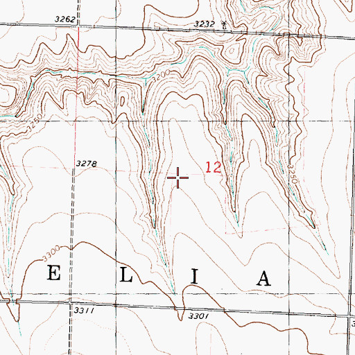 Topographic Map of Township of Racewood, KS
