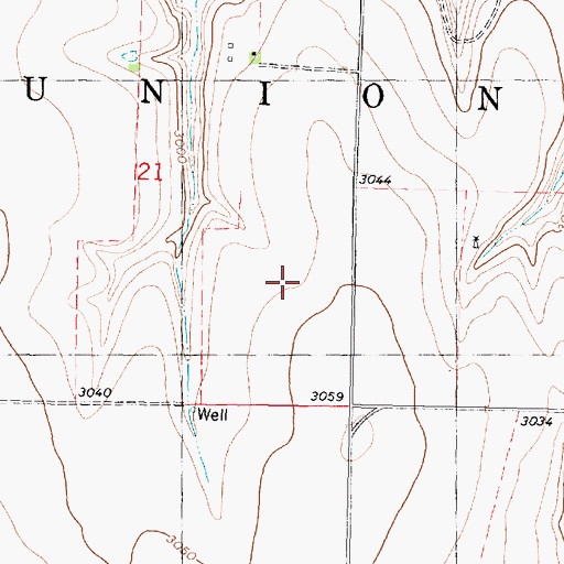 Topographic Map of Township of Union, KS