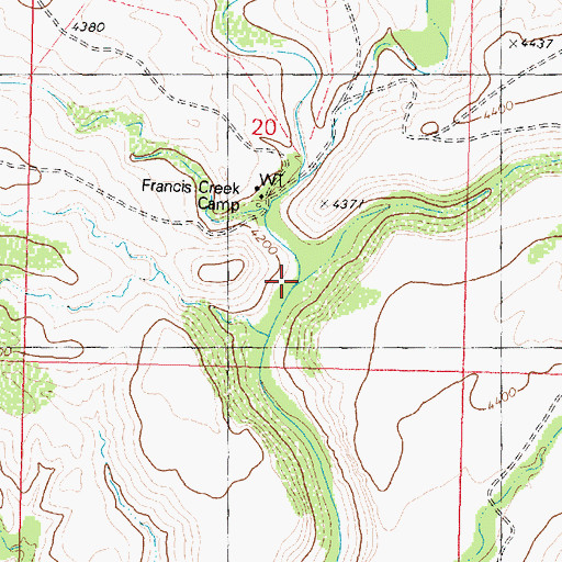 Topographic Map of Adobe Creek, AZ