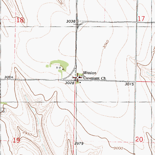 Topographic Map of Herndon Covenant Church, KS