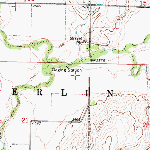 Topographic Map of Township of Oberlin, KS
