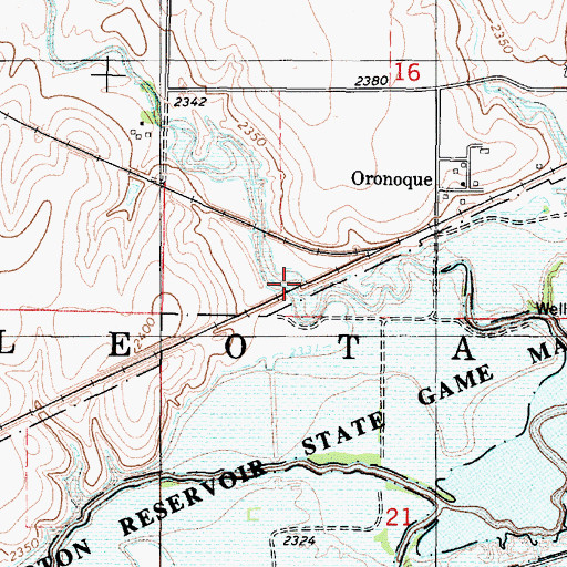 Topographic Map of Spring Draw, KS