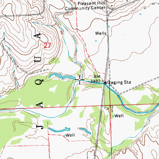 Topographic Map of Cowpe Creek, KS