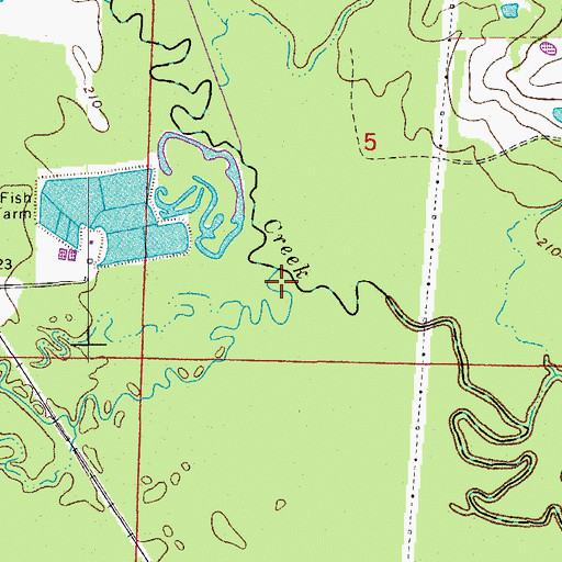 Topographic Map of Bryant Creek, AR