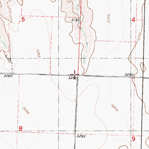 Topographic Map of Lone Prairie School (historical), KS