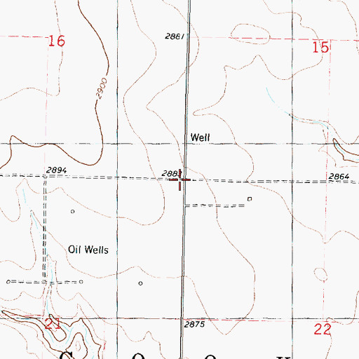 Topographic Map of Township of Cook, KS