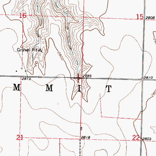 Topographic Map of Township of Summit, KS