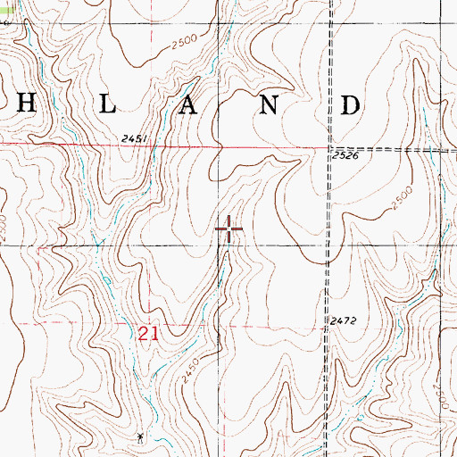 Topographic Map of Township of Highland-District 2, KS