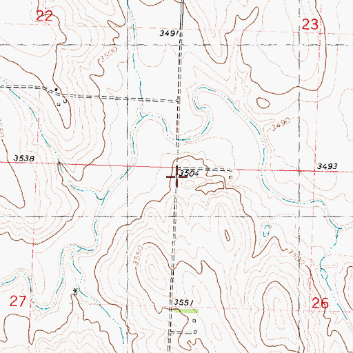 Topographic Map of South Star School (historical), KS