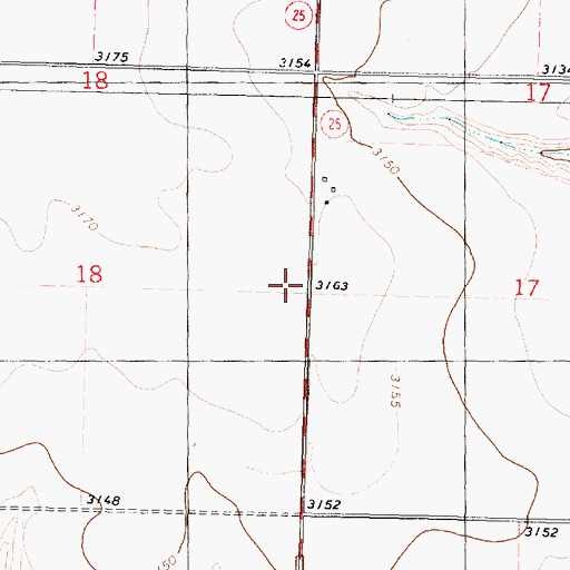 Topographic Map of Chardon School (historical), KS