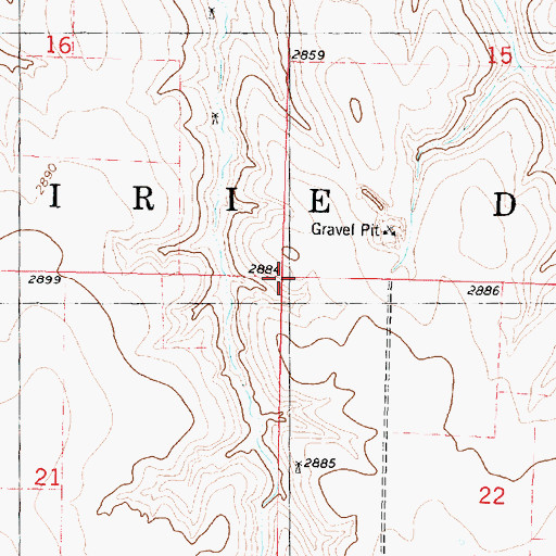Topographic Map of Township of Prairie Dog, KS