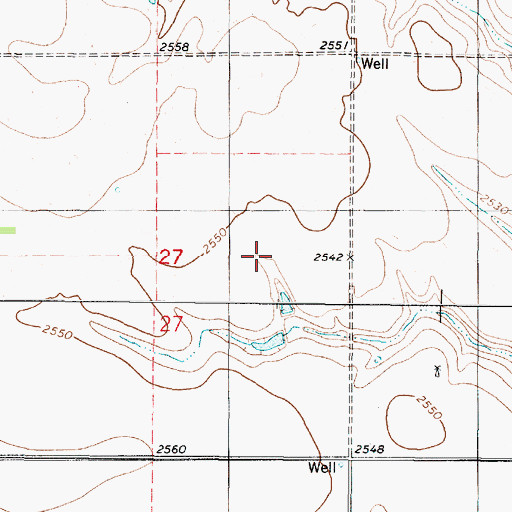 Topographic Map of Township of Allodium, KS