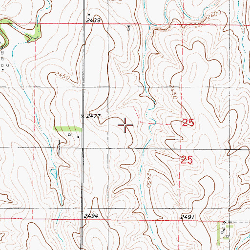 Topographic Map of Township of Indiana, KS