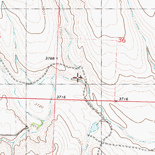 Topographic Map of Horsethief Draw, KS