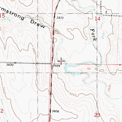 Topographic Map of Armstrong Draw, KS