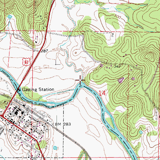 Topographic Map of Buchanan Creek, AR