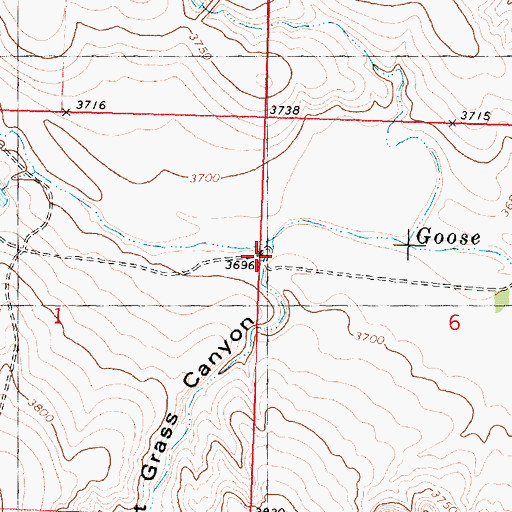 Topographic Map of Salt Grass Canyon, KS