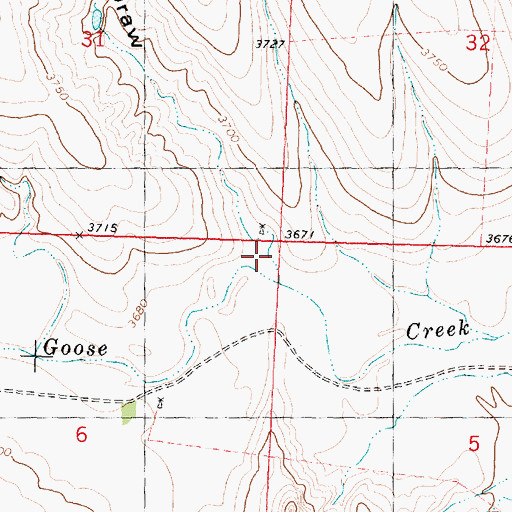Topographic Map of Meyers Draw, KS