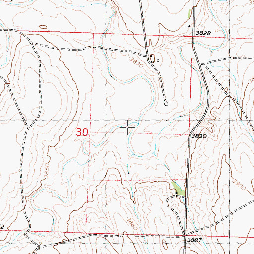 Topographic Map of Turtle Creek, KS