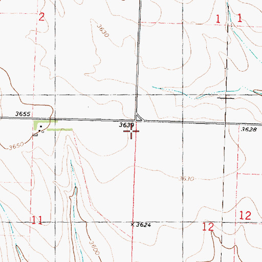 Topographic Map of Mound School, KS