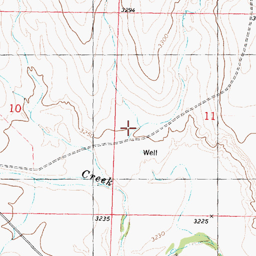 Topographic Map of Hudkins Draw, KS